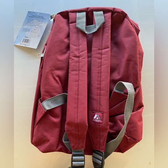 🎒Everest Backpack - Maroon/Gray - Picture 3 of 3
